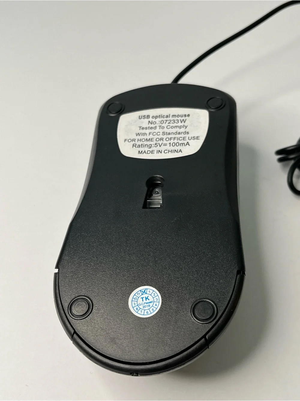 Wired USB Optical Mouse in Black